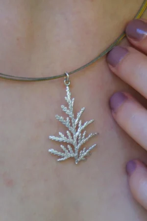 Cypress Leaf Pendant Necklace - Handmade Eco Friendly Jewelry